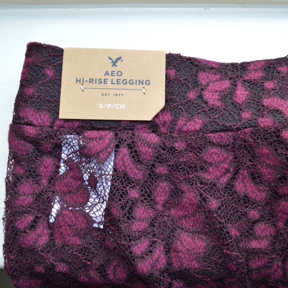 Red lace Leggings